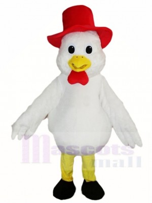 Red Hat White Hen Mascot Costumes Poultry