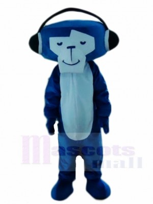 Blue DJ Monkey Mascot Costumes Animal