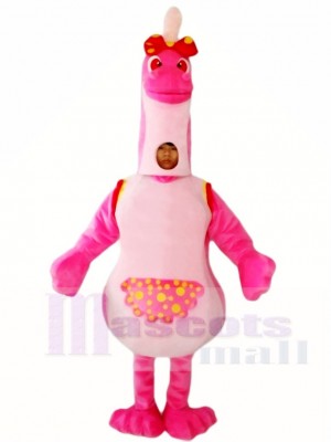 Pink Dinosaur with Spikes Mascot Costumes Animal 