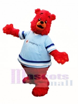 Red Bear Mascot Costume Furry Bear Mascot Costumes Animal