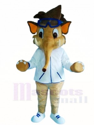 Elephant in White Shirt Mascot Costumes Animal