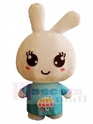 Blue Shirt Rabbit Easter Bunny Mascot Costumes Animal 