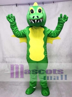 Green Stegosaurus Dinosaur Adult Mascot Costume