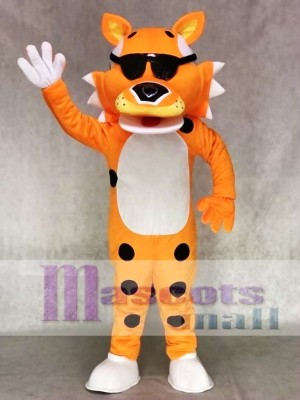 Cute Orange Chester Cheetah with SunGlasses Mascot Costume