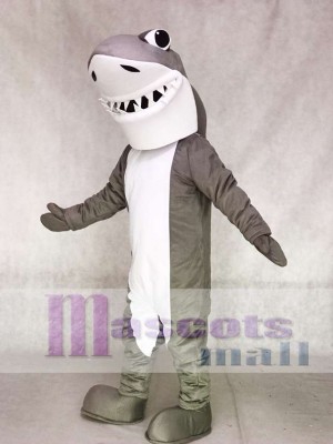 Gray and White Shark Mascot Costumes Ocean