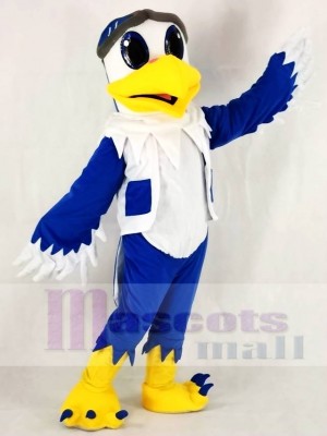 Blue and White Eagle Ace Pilot Bird Hawk Mascot Costumes Animal 