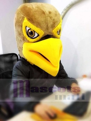 New Brown and Yellow Hawk / Falcon Mascot Head ONLY Animal
