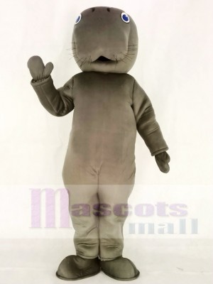 Cute Gray Manatee Mascot Costumes Animal