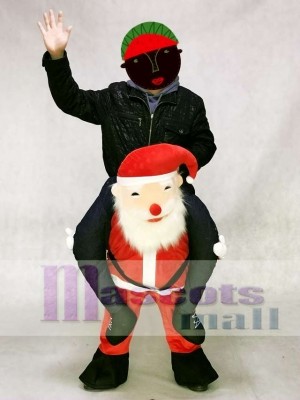 Santa Claus Carry Me Ride Piggyback Father Christmas Mascot Costume