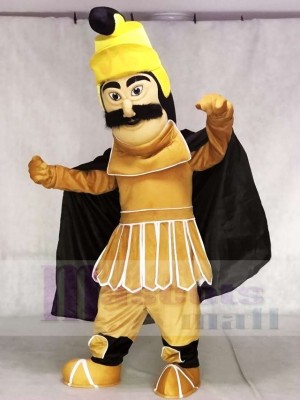 Trojan Warrior Mascot Costumes with Black Cloak 