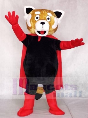 Red Lesser Panda Cat-Bear with Cloak Mascot Costumes Animal