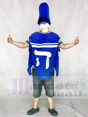 Simple Hanukkah Dreidel Mascot Costume with Hat