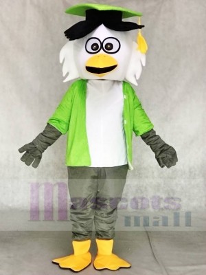 Green Shirt Doctor Owl Mascot Costumes Animal