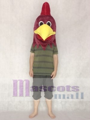 Realistic Rusty Rooster Mascot HEAD ONLY Animal 