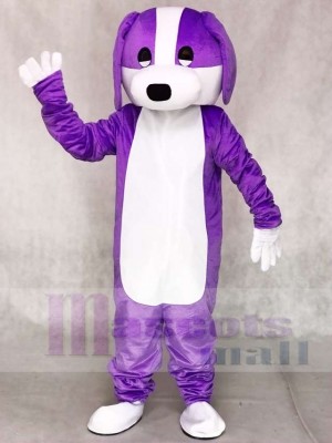 Purple and White Dog Mascot Costumes Animal