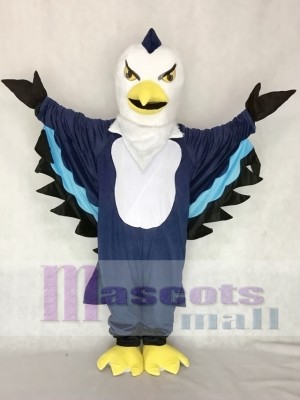 Cute Dark Blue Thunderbird Mascot Costume