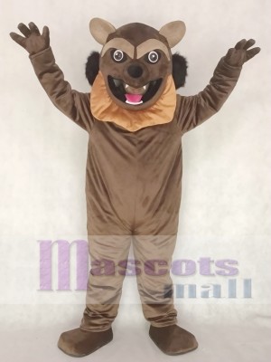Brown Wolverine Wolf Mascot Costume Animal 