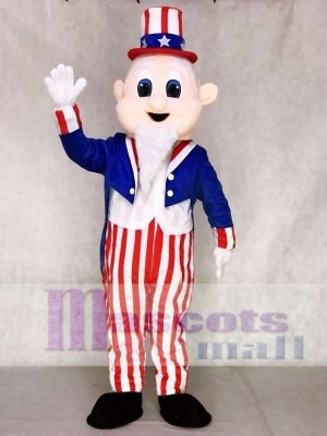 Uncle Sam Cartoon Adult Mascot Costume