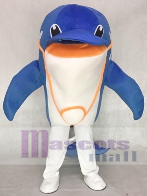 Blue Dolphin Mascot Adult Costume