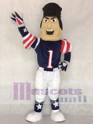 Cartoon Navy Blue England Patriots Adult Mascot Costume People  