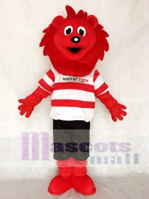 Red Lion for Soccer Team Mascot Adult Costume Animal 