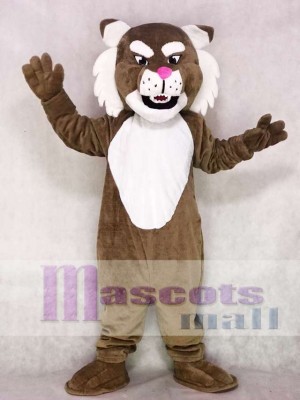 Realistic Brown Muscle Wildcat Mascot Costume Animal 
