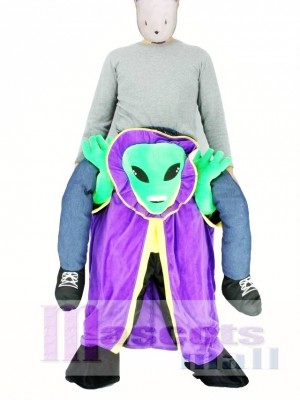 Carry Me Alien with Cloak Pick Me Up Mascot Costume 