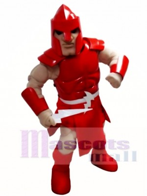 Red Titan Spartan Trojan Knight Warrior Mascot Costume People