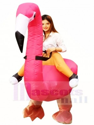 Flamingo Carry me Ride on Inflatable Halloween Xmas Costumes for Adults