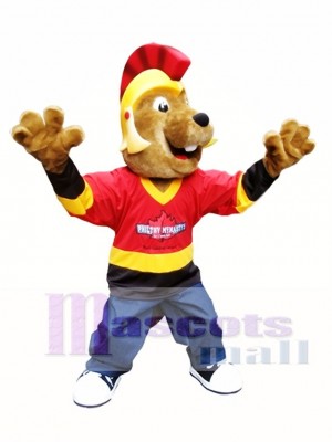 Beaver in Helmet Mascot Costumes