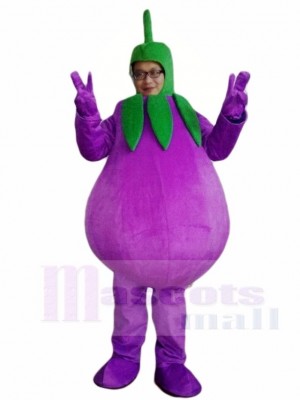 Face Show Eggplant Mascot Costumes Vegetable Plant