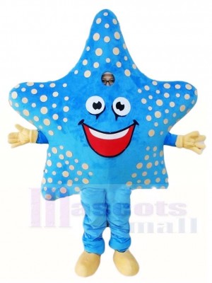 Cute Blue Starfish Mascot Costumes Sea Ocean