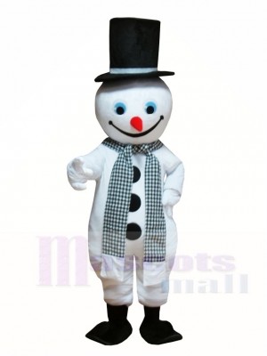 Cute Snowman with Hat & Scarf Mascot Costumes Christmas Xmas 