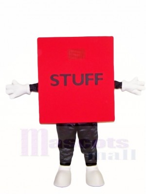 Red Stuff Cube Mascot Costumes