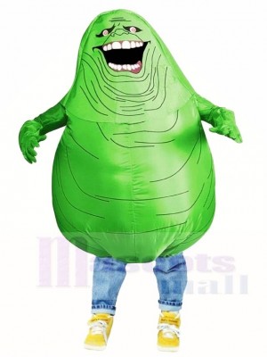 Ghostbusters Slimer Green Monster Inflatable Halloween Blow Up Costumes for Adults