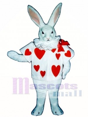 Cute Easter White Rabbit with Jacket Mascot Costume Animal