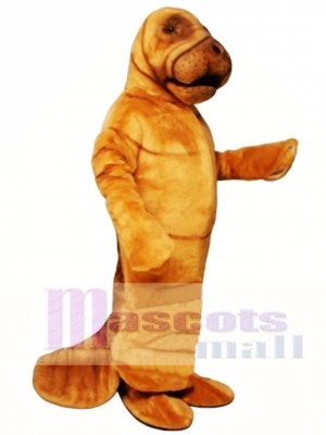 Cute Manny Manatee Mascot Costume Animal
