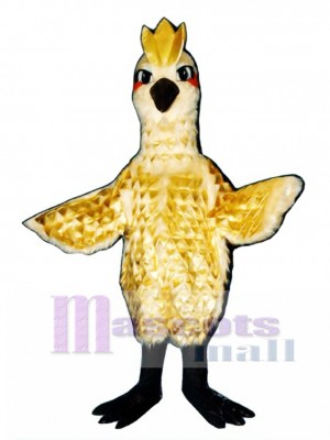 Cute Golden Phoenix with Gold Lame Feathers Mascot Costume Bird