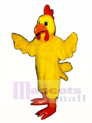 Cute Mrs. Cluck Cock Rooster Mascot Costume Poultry 
