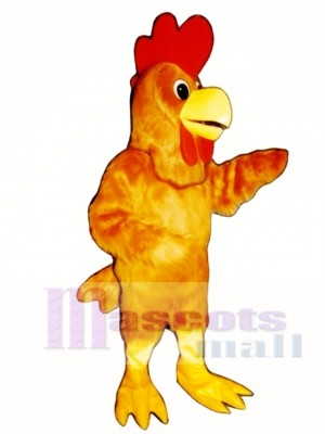 Cute Rusty Rooster Mascot Costume Poultry 