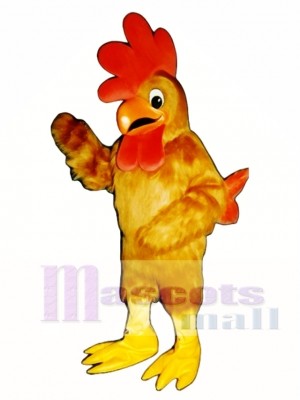 Cute Rhode Island Red Rooster Mascot Costume