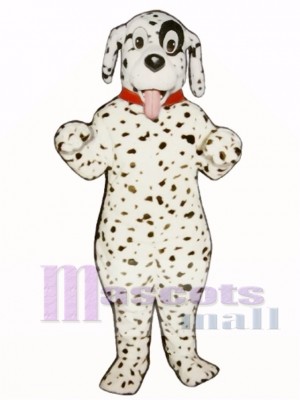 Cute Dalmatian Dog With Collar Mascot Costume Animal