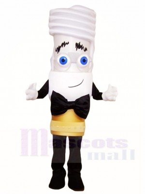 White Light Lamp Bulb Mascot Costumes