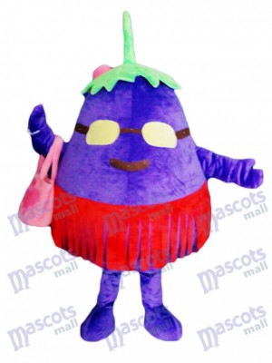 Purple Eggplant Mother Vegetable Mascot Costume Food Plant 