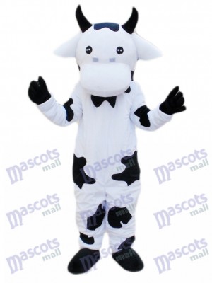 Black and White Cow Mascot Costume Cartoon  