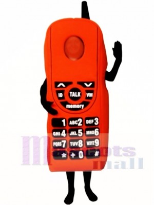 Red Cell Phone Mascot Costume