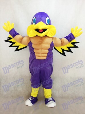 Mighty Golden Eagle Purple and Yellow Mascot Costume