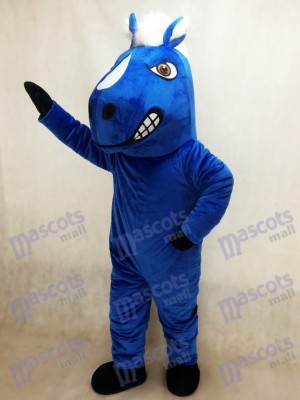 Royal Blue Mustang Horse Mascot Costume