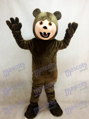 Dark Brown Grizzly Bear Mascot Costume