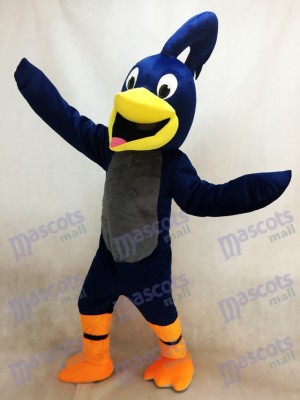 Navy Blue Roadrunner Mascot Costume